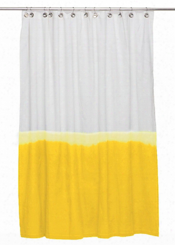 Dip Dye Shower Curtain In Yellow Design By Igh