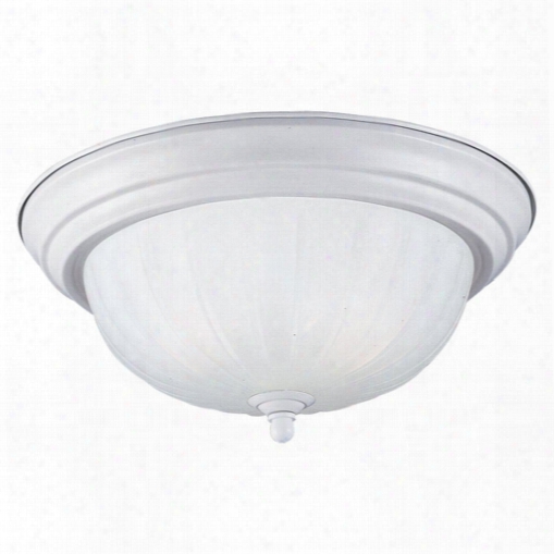 Sea Gull Lighting 79505ble-162 Flush Mount With Satin White Glass Shades, Textured Snow Finish