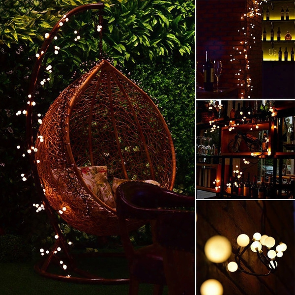 String Lights Plug In Led Ball Starry Led Light With 8 Ft 72 Leds Waterproofglobe Fairy Lights For Patio Curtain Wedding Christmas