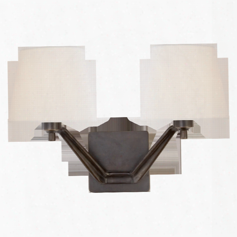 Union Double Arm Sconce In Various Finishes & Shades Design By Aerin
