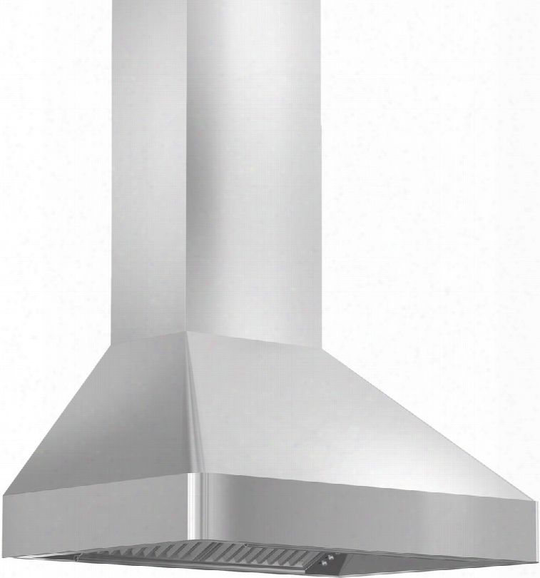 959736 36" Professional Wall Mount Range Hood With 900 Cfm Dishwasher Safe Stainless Steel Baffle Filters Push Button Control In Stainless