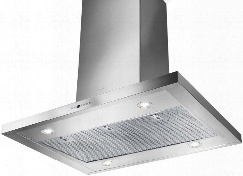 Belais42ss600b 42" Island Range Hood With 600 Cfm Electronic Controls Pro Motor 24 Hour Anti-pollution Mode And Dishwasher Safe Spotless Steel Filters In