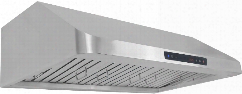 Cos-qs90 36" Under Cabinet Range Hood With 900  Cfm 3 Fan Speeds 2 Led Lights Stainless Steel Dishwasher Safe Baffle Filters And Wireless Remote Control In