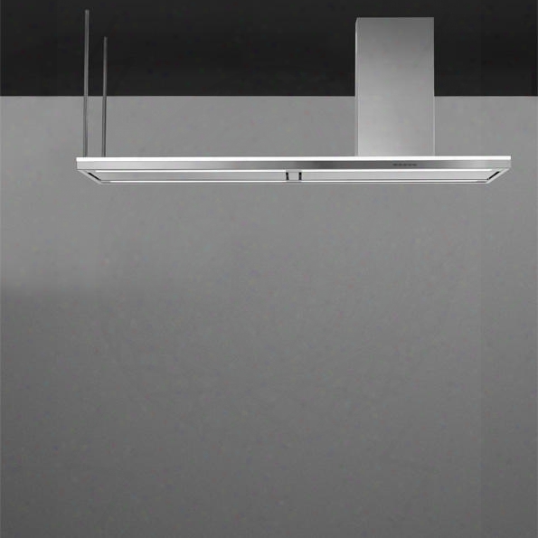 Fdlum70i5ss 70" Design Collection Lumen Island Mount Range Hood With 500 Cfm Perimeter Aspiration System Metallic Grease Filters And Dual Electronic Control