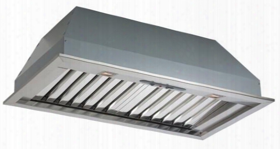 Fimax46b9ss-1 46" Pro Insert Collection Massimo Wall Mount Insert With 600 Cfm Halogen Lighting 4 Speed Slider Control And Baffle Filters In Stainless