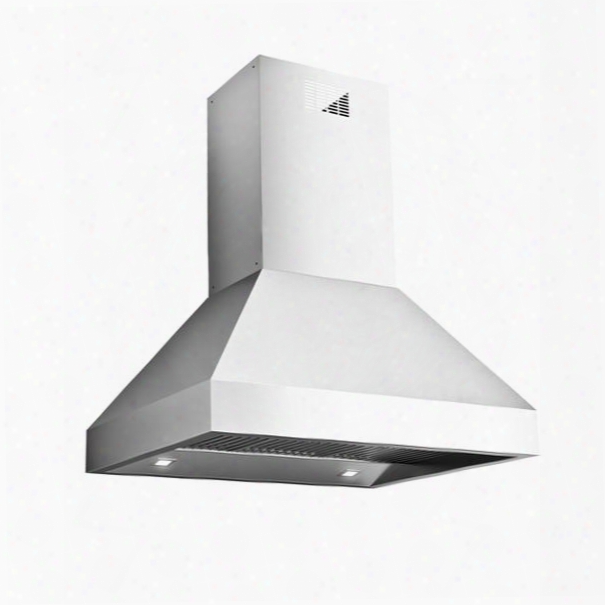 Fpdpr36i9ss (island36o) 36" Potenza Collection Professional Pyramid Island Mount Range Hood With 1200 Cfm Baffle Filters Halogen Lighting And Slider Control