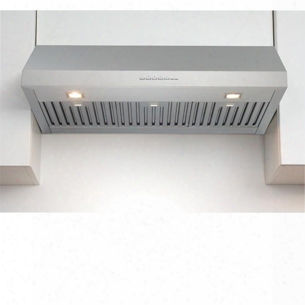 Fpero30u5ss 30" Potenza Collection Eros Under Cabinet Range Hood With 600 Cfm Electronic Controls Halogen Lighting And Baffle Filters In Stainless