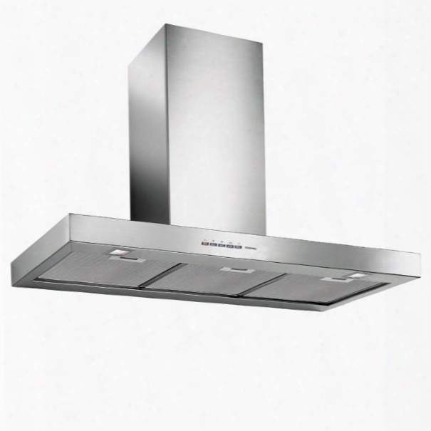Fpmex42i6ss 42" Potenza Collection Mercurio Xl Island Mount Range Hood With 600 Cfm Electronic Controls Halogen Lightign And Metallic Filters In Stainless