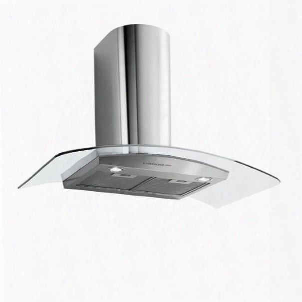 Fpsat36w3sg 36" Potenza Collection Saturno Wall Mount Range Hood With 280 Cfm Halogen Lighting Electronic Controls And Metallic Filters In Stainless