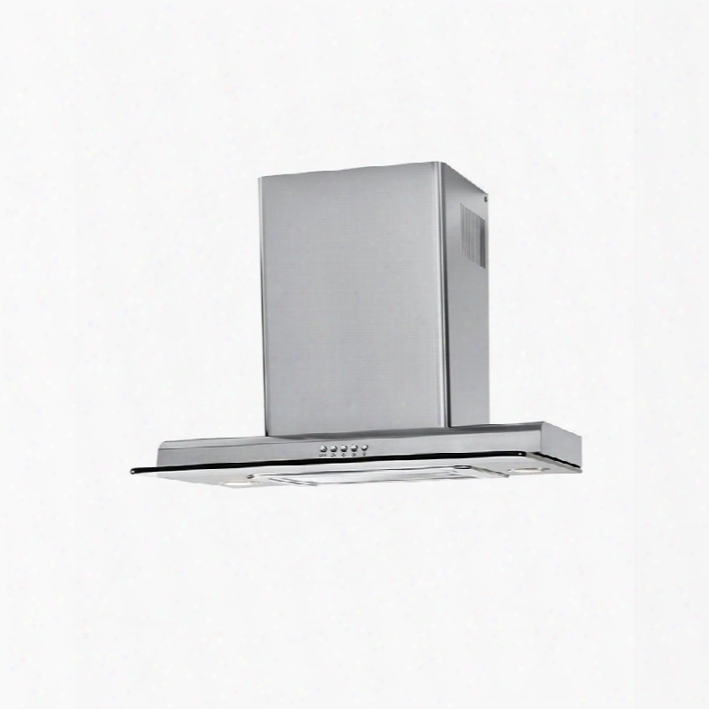 Hch2100acs 24" Wall-mount Range Hood With 450 Cfm Motor Three Speeds Halogen Lighting And Three-layer Washable Grease Flter In Stainless Steel With Tempered