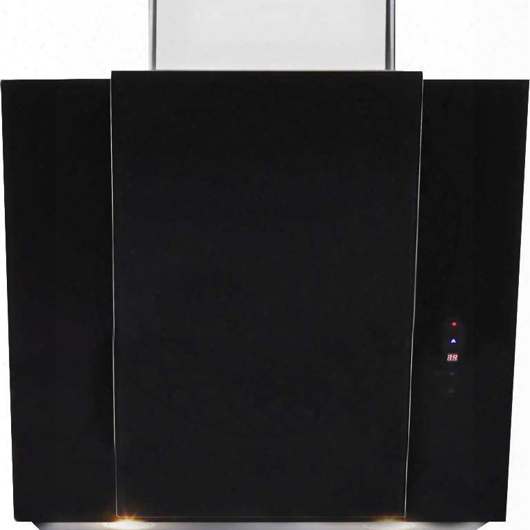 Hch3400acb 30" Chimney Vent Hood With 450 Cfm 3 Layer Washable Grease Filter Halogen Lighting In Black