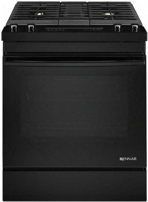 Jds1750fb 30" Dualfuel Range With Downdraft Ventilation Duct Free Filter Kit Brass Burners Durafinish Protection And Telescoping Glide Rack In