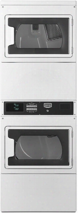 Mlg26prkww 27" Gas Stacked Dryer With 7.4 Cu. Ft. Capacity 50 Rpm Accu Trac Audit System Metal Mesh Lint Filter Card Ready In