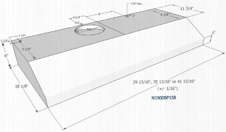 N1930bp1sbss 30" Under Cabinet Hood Range With 570 Cfm 7" Round Duct 304 Marine Grade Stainless Steel And Slim Baffle F1lter In Stainless