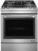 JDS1750FP 30" Dual Fuel Range with Downdraft Ventilation Duct Free Filter Kit Brass Burners DuraFinish Protection and Telescoping Glide Rack in Stainless