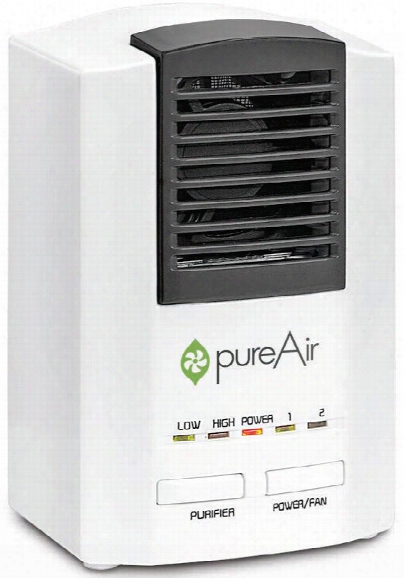 Pureair250 Air Purifier With 250 Sq. Ft. Coverage Area Easy To Clean Rear Filter Scalable Ozone Technology Bipolar Ion Technology And Two Fan Speeds In