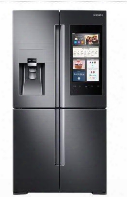 Rf28m9580sg 36" 4-door Flex With Family Hub 28 C.u Ft. Capacity Flexzone Energy Star Certified Ice Maker Door Alarm Water Filter Indicator In Black