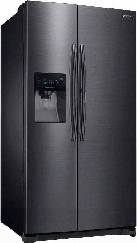 Rh25h5611sgg 36" Energy Star Side-by-side Refrigerator With 24.7 Cu. Ft .power  Food Showcase Ddoor Twin Cooling Filtered Water And Ice Dispenser: Black