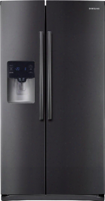 Rs25h5111sg 36" Side-by-side Refrigerator In The Opinion Of 24.5 Cu. Ft. Capacity Led Tower Lighting Twin Cooling Plus Filtered Water And Ice Dispenser In Black