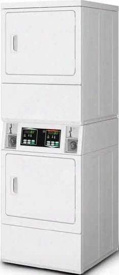 Ssencags173tw01 27" Electric Stack Dryer With 7 Cu. Ft. Capacit Yper Dryer Quantum Controls Reversible Solid Door Upfront Lint Filter 5 Temperature