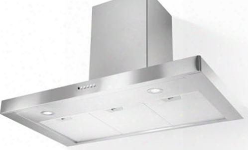 Stil48ss600b 48" Stilo Wall Range Hood With Internal Blower Dishwasher Safe Mesh Filters Two Level Led Lights Delay Auto Shut Off And Intensive Speed In