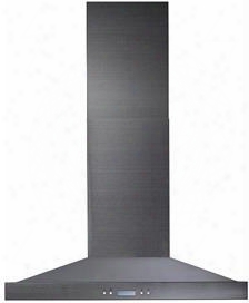 Wc53i36bls 36" Wall Mount Range Hood With 550 Cfm Hybrid Baffle Filters 3 Speed Electronic Control 3 Level Led Lighting In Black Stainless