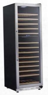 Wcf154s3sd 24" Dual Zone Wine Chiller With 154 Bottle Capacity Pull-out Wooden Shelves Built-in Fan With Charcoal Filter Reversible Door And Led Light