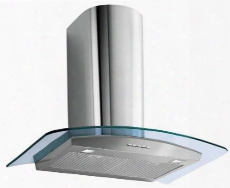 Wl36mooncrys 36" Moon Crystal Wall Range Hood Offers 940 Cfm 4-speed Electronic Controls Delayed Shut-off Filter Cleaning Reminder And In Stainless