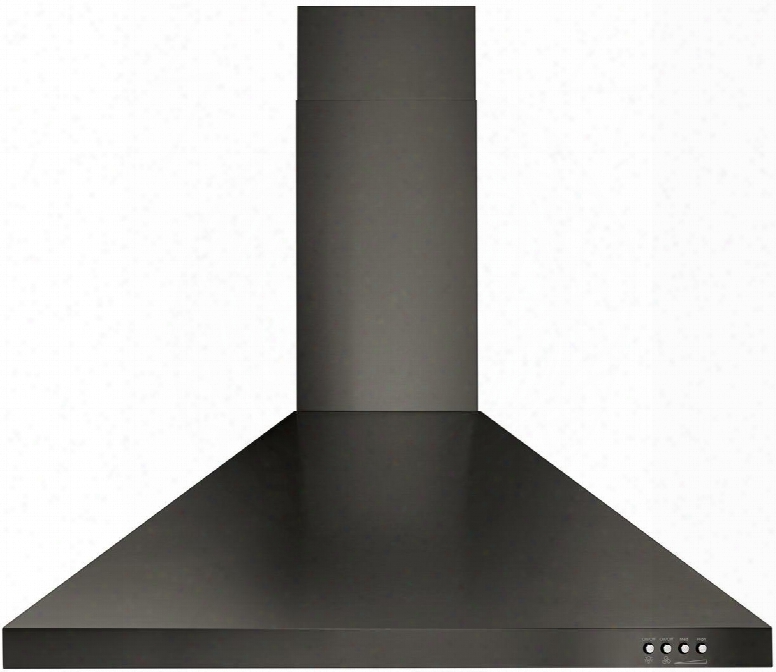 Wvw53uc0hv 30"w Al Lmount Range Hood With 400 Cfm Led Task Light Dishwasher Safe Grease Filter In Black Stainless