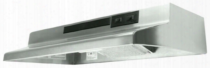 Av1368 36" Under Cabinet Hood With 180 Cfm Aluminum Mesh Filters 75w Incandescent Ighting And Rocker Switch Controls: Stainless