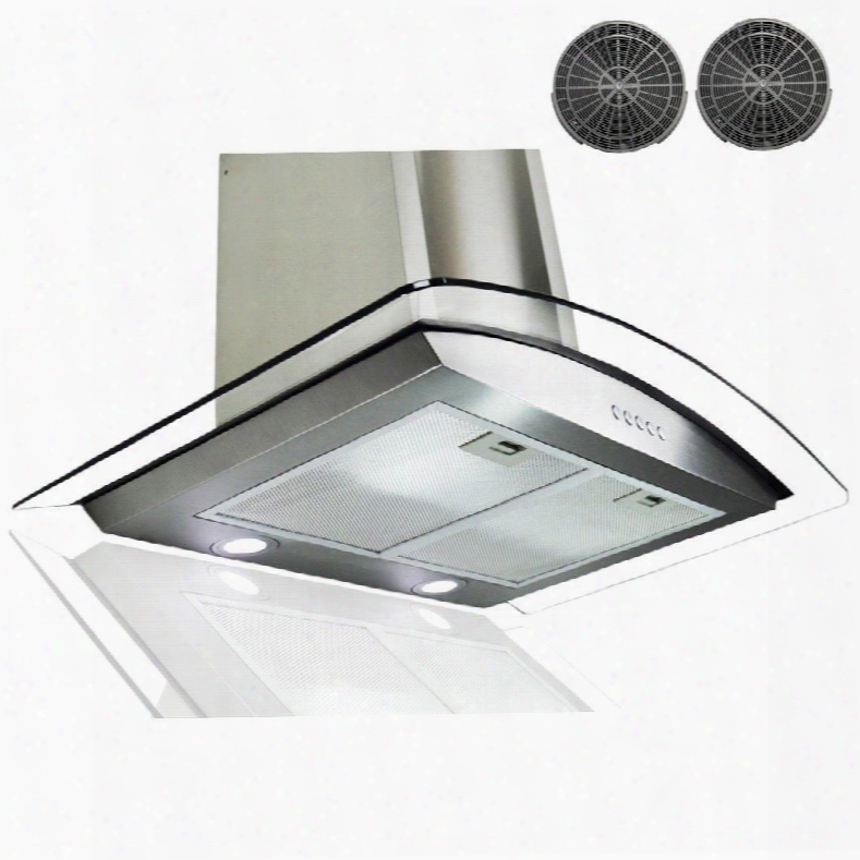 Awr88cs1430 30" Wall Mount Ductless Range Hood With 76 0cfm Motor 3 Speed Fan Levels Touch Control Panel Led Lighting Dishwashher Safe Filter Crved