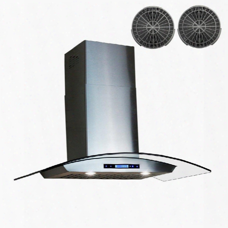 Awrd536 36" Wall Mount Range Hood With 760 Cfm 55 Db Innovative Touch 3 Fan Speed Delayed Auto Shut Off Stainless Steel Baffle Filter Halogen Lighting