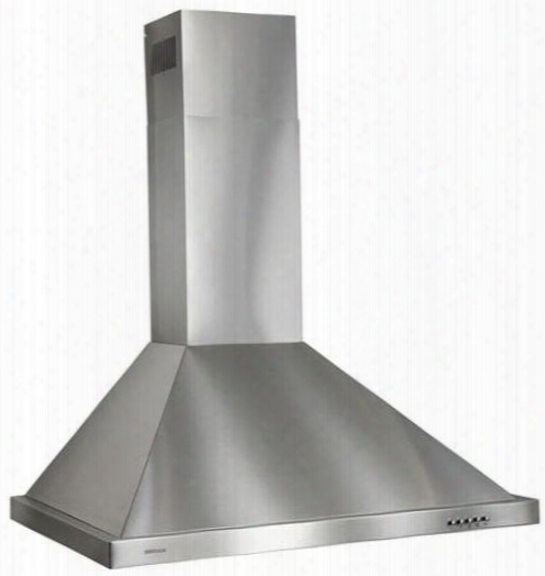 B5830ss 30" European Style Wall Mount Chimney Hood With 450 Cfm Internal Blower 5 Push Button Controls Dishwasher-safe Filters And Convertible To Non-ducted