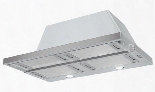 Cris36ssh 36" Cristal Slideout Range Hood With 600 Cfm Blower 3 Speed Slide Control 2 Halogen Lights And Aluminum Mesh Grease Filters In Stainless