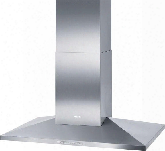 Da3906 40" Island Mounted Chimney Hood With 625 Cfm Blower 10-ply Stainless Steel Grease Filters Intensive Mode And Halogen Lighting In Stainless