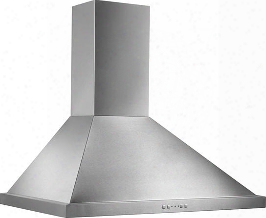 Ew58 Ew5836ss 36" Traditional Canopy Wall Mount Range Hood With 500 Cfm Aluminum Filters Covnertible To Non-ducted Operation And 3-speed Electronic Push