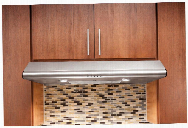 Fhwc3040ms 30" Standard Under Cabinet Hood With 330 Cfm External Exhaust Dual Halogen Lights Convertible Exhaust Duct Options Dishwasher-safe Filters In