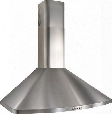 K313942ss 42" Amiata Wall Mount Chimney Hood With 400 Cfm Internal Blower Heat Sentry Stainless Steel Mesh Grease Filter 3 Blower Speeds And Pushbutton