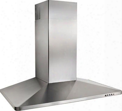 K3490cmss 36" Vista Wall Mounted Chimney Hood With 500 Cfm Internal Blower Heat Sentry Dishwasher-safe Stainless Steel Mesh Grease Filters And 2 Halogen