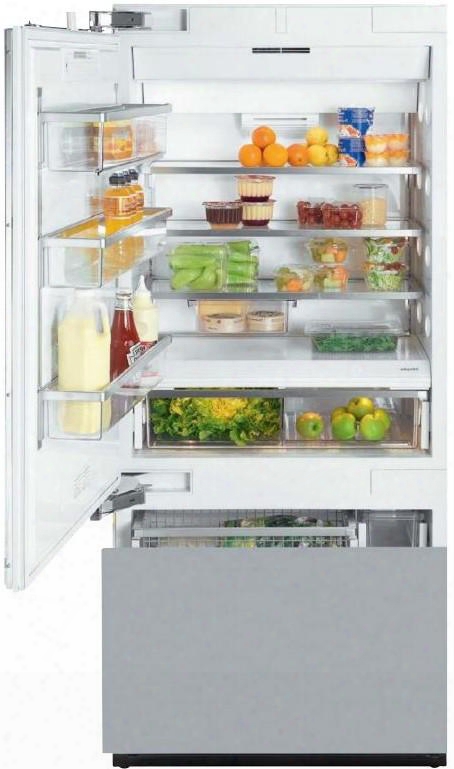 Kf1913vi 36" Energy Star Fully Integrated Bottom Freezer Refrigerator With 18.28 Cu. Ft. Capacity Fullview Storage Drawers Spill Proof Shelves Filtered Ice