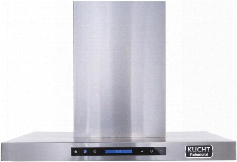 Krh3604u 36" Wall Mount Hood With 900 Cfm Rated Power Adjustable Chimney 4 Speed Lcd Switch With Sensor Touch Stainless Steel Baffle Filter And Led Lamps In