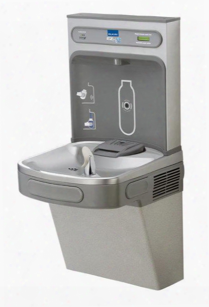 Lzs8wsvrlk Ezh2o Wall Mount Drinking Fountain  And Bottle Filling Station With Vandal Resistant Bubbler Filter Glass Filler And Sanitary No Touch Sensor And