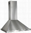 B5830SS 30" European Style Wall Mount Chimney Hood with 450 CFM Internal Blower 5 Push Button Controls Dishwasher-Safe Filters and Convertible to Non-Ducted