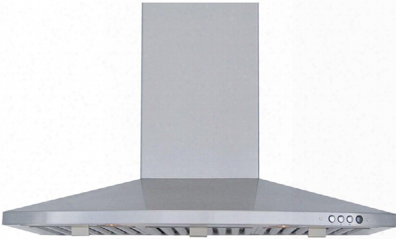 Ra-239036ss 36" Wall-mounted Range Hood With 600 Cfm Lcd Digital Display Electronic 3 Speed Delay Shut Off Dishwasher Safe Baffle Filters And Top 6" Round