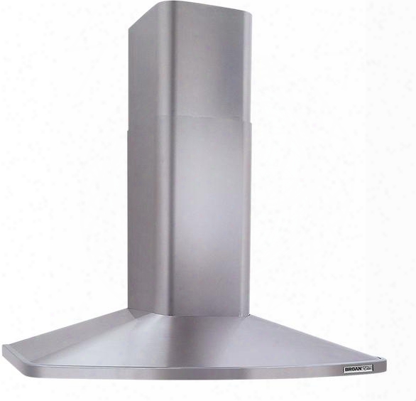 Rangemaster Rm523604 36" Wall Mount Chimney Hood With 370 Cfm Internal Blower Multi-speed Slide Control Heat Sentry Dishwasher-safe Aluminum Filters And