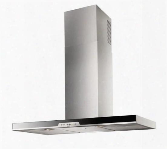 Wc34e90sb 36" Eclisse Wall Mount Chimney Hood With Heat Sentry Mesh Grease Filters Clean Filter Reminder Electronic Pushbutton Controls And Led Lighting: