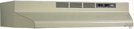 Broan 40000 Series 402408 24 Inch Under Cabinet Range Hood With 160 Cfm Internal Blower, Dishwasher-safe Aluminum Grease Filter And 2-speed Control: Almond
