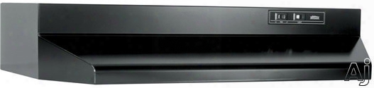 Broan 40000 Series 403023 30 Inch Under Cabinet Range Hood With 160 Cfm Internal Blower, Dishwasher-safe Aluminum Grease  Filter, Duct Connector With Built-in Damper Included And 2-speed Control: Black