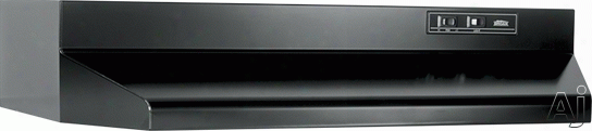 Broan 40000 Series 4036223 36 Inch Under Cabinet Range Hood With 160 Cfm Internal Blower, Dishwasher Safe Aluminum Grease Filter And 2-speed Control: Black