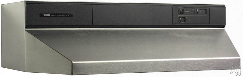 Broan 88000 Series 8842 42 Inch Under Cabinet Range Hood With 360 Cfm Internal Blower, Infinite Speed Slide Controls, Standard Heat Sentry, 2 Washable Aluminum Filters And Convertible To Recirculating